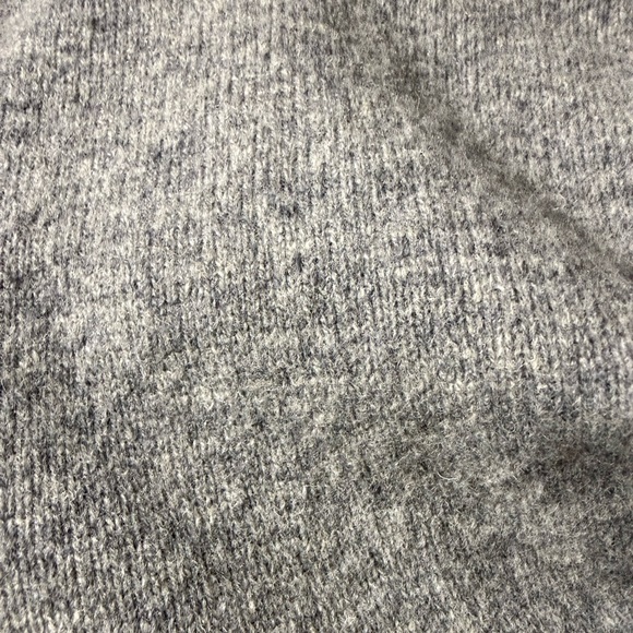 Ellen Tracy Women's Grey 100% Wool Full Zip Oversized Cardigan FoldOver Collar L - Picture 5 of 9